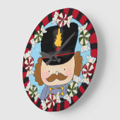 Grande Horloge Ronde Clock de Cute Nutcracker (Angle)