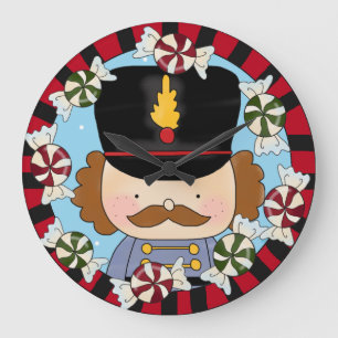 Grande Horloge Ronde Clock de Cute Nutcracker