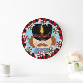 Grande Horloge Ronde Clock de Cute Nutcracker (Maison)