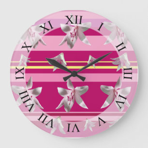 Grande Horloge Ronde Clock de Floral Dream