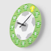 Grande Horloge Ronde Clock de football (Angle)