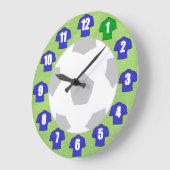 Grande Horloge Ronde Clock de football (Angle)