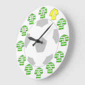 Grande Horloge Ronde Clock de football (Angle)