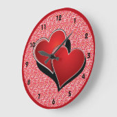 Grande Horloge Ronde Clock de Heart (Angle)