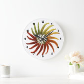 Grande Horloge Ronde Clock de Hot Peppers (Maison)