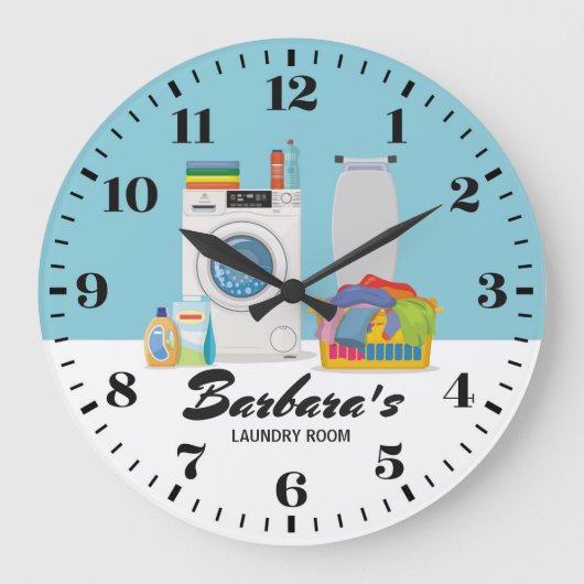 Grande Horloge Ronde Clock de Laundry Room (Recto)