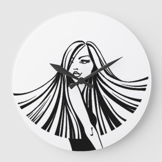 Grande Horloge Ronde Clock de Long Haired Beauty (Recto)