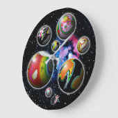 Grande Horloge Ronde Clock de Planetoids (Angle)