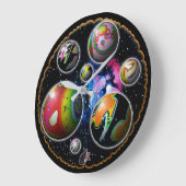 Grande Horloge Ronde Clock de Planetoids (Angle)