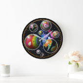 Grande Horloge Ronde Clock de Planetoids (Maison)