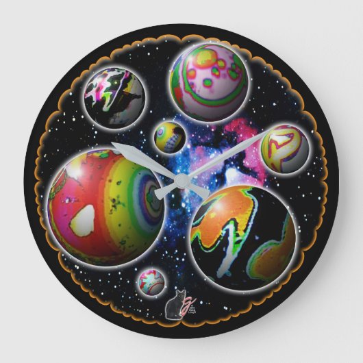 Grande Horloge Ronde Clock de Planetoids (Recto)