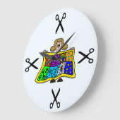 Grande Horloge Ronde Clock de Quilting (Angle)