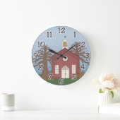 Grande Horloge Ronde Clock de Schoolhouse (Maison)