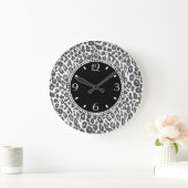 Grande Horloge Ronde Clock de Snow Leopard (Maison)