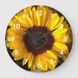 Grande Horloge Ronde Clock de Sunflower