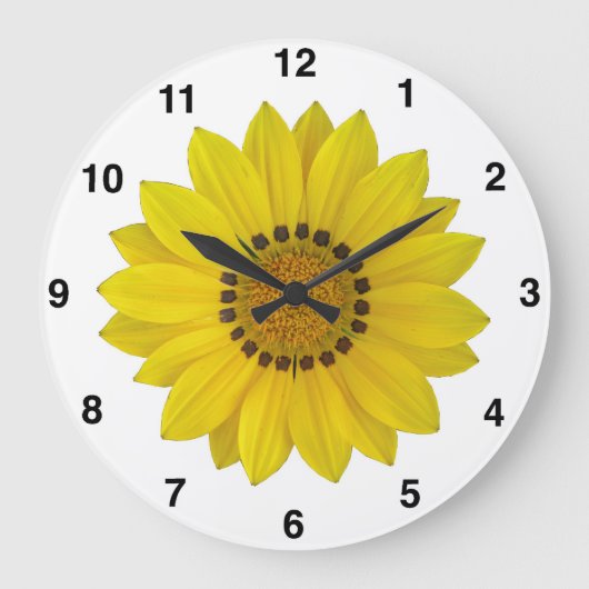Grande Horloge Ronde Clock de Sunflower (Recto)