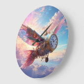 Grande Horloge Ronde Clock de Time Flies (Angle)
