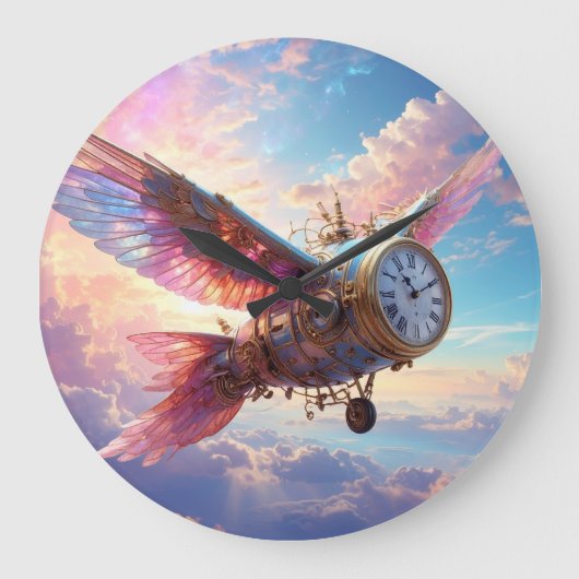 Grande Horloge Ronde Clock de Time Flies (Recto)