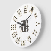 Grande Horloge Ronde Clock de Time Flies (Angle)