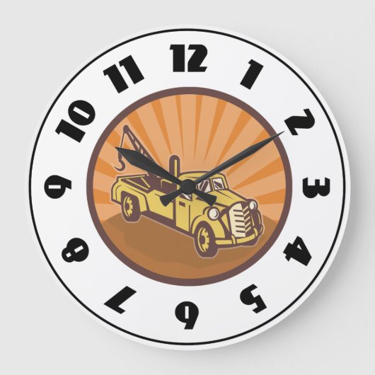 Grande Horloge Ronde Clock de Tow Truck (Recto)