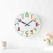 Grande Horloge Ronde Clock de Vegetable Kitchen (Maison)