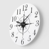 Grande Horloge Ronde Clock de Wall (Angle)