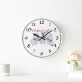 Grande Horloge Ronde Clock de White Terrier (Maison)