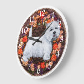 Grande Horloge Ronde Clock de White Terrier (Angle)