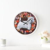 Grande Horloge Ronde Clock de White Terrier (Maison)
