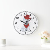 Grande Horloge Ronde Clock de White Terrier (Maison)