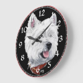 Grande Horloge Ronde Clock de White Terrier (Angle)