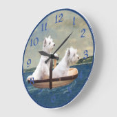 Grande Horloge Ronde Clock de White Terrier (Angle)
