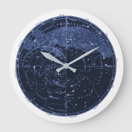 Grande Horloge Ronde Clock des constellations du Nord (Recto)