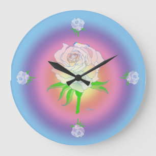 Grande Horloge Ronde Clock et Rainbow