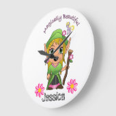 Grande Horloge Ronde Clock Floral (Angle)