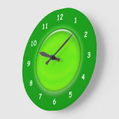 Grande Horloge Ronde Clock - Green 3D Disk (Angle)