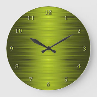Grande Horloge Ronde Clock Green Wall de Shaded Olive Moss