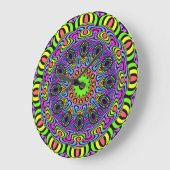 Grande Horloge Ronde Clock Mandala (Angle)
