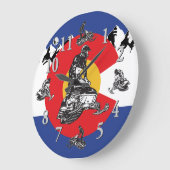 Grande Horloge Ronde Clock mobile du Colorado (Angle)