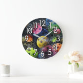 Grande Horloge Ronde Clock Multicolor (Maison)