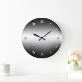 Grande Horloge Ronde Clock noir et blanc (Maison)