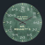 Grande Horloge Ronde Clock personnalisable<br><div class="desc">Un clock personnalisable decorative clock. A great addition to any home,  school or office. Alors makes a great venin idea for any teacher or professeur.</div>