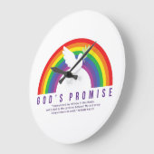 Grande Horloge Ronde Clock Rainbow God's Promise w (Angle)