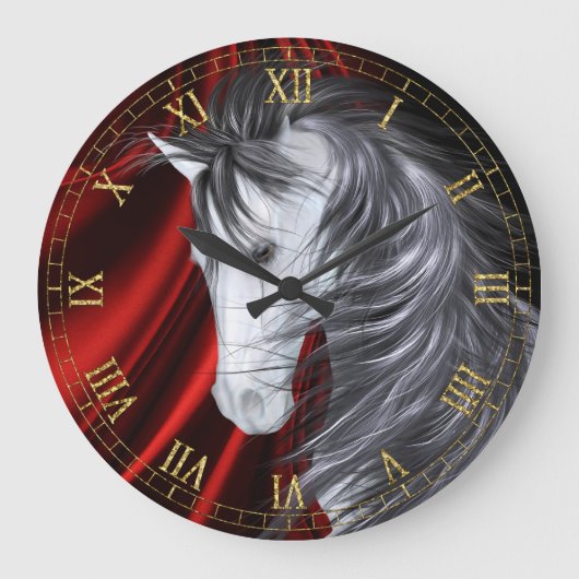 Grande Horloge Ronde Clock Red Satin (Recto)