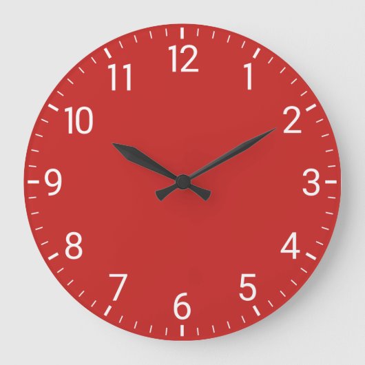 Grande Horloge Ronde Clock rouge (Recto)
