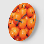 Grande Horloge Ronde Clock rouge de Tomatoes (Angle)