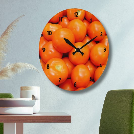 Grande Horloge Ronde Clock rouge de Tomatoes