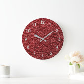 GRANDE HORLOGE RONDE CLOCK ROUGE POUR CELLS (Maison)