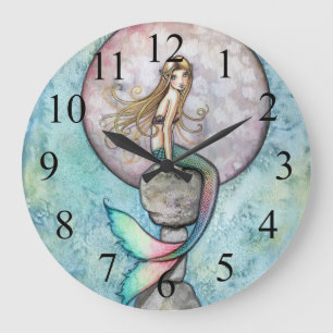 Grande Horloge Ronde Clock Sinking Moon Mermaid
