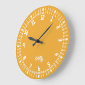 Grande Horloge Ronde CLOCK TILDE variation numérique 125 S3 pomme (Angle)